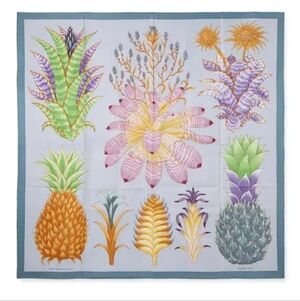 Hermes Index Bromeliaceae by Katie Scott 90 Silk Scarf
